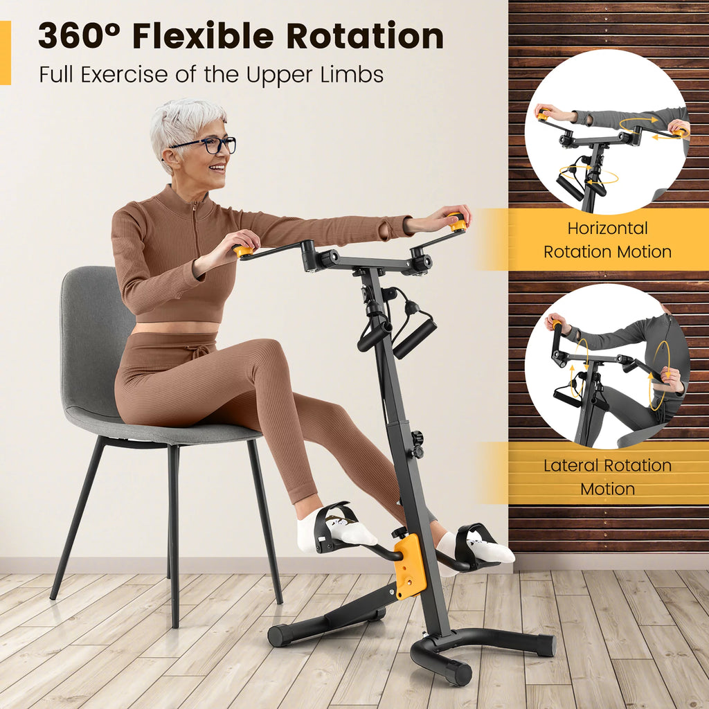 Folding Pedal Exercise Bike with Adjustable Resistance U859119