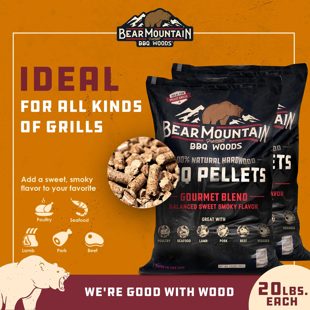 Hardwood Smoker Pellets, 20 Pounds (2 Pack) D101