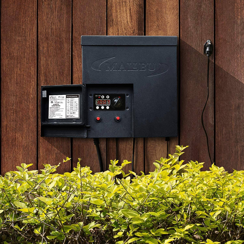 600 Watt Power Pack with Sensor Photo Cell and Weather Shield for Low Voltage Landscape Lighting P8223