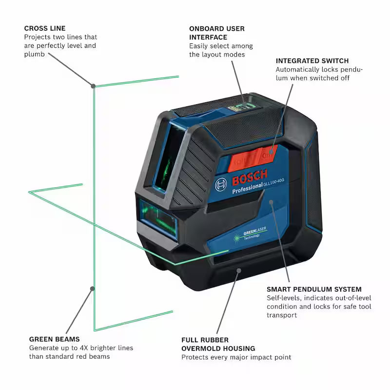 100 ft. Green Self Leveling Laser Level with Carrying Case L528