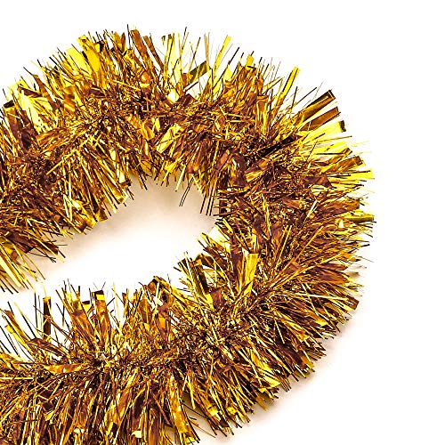 25 ft Silver & White Tinsel Twist Garland E361