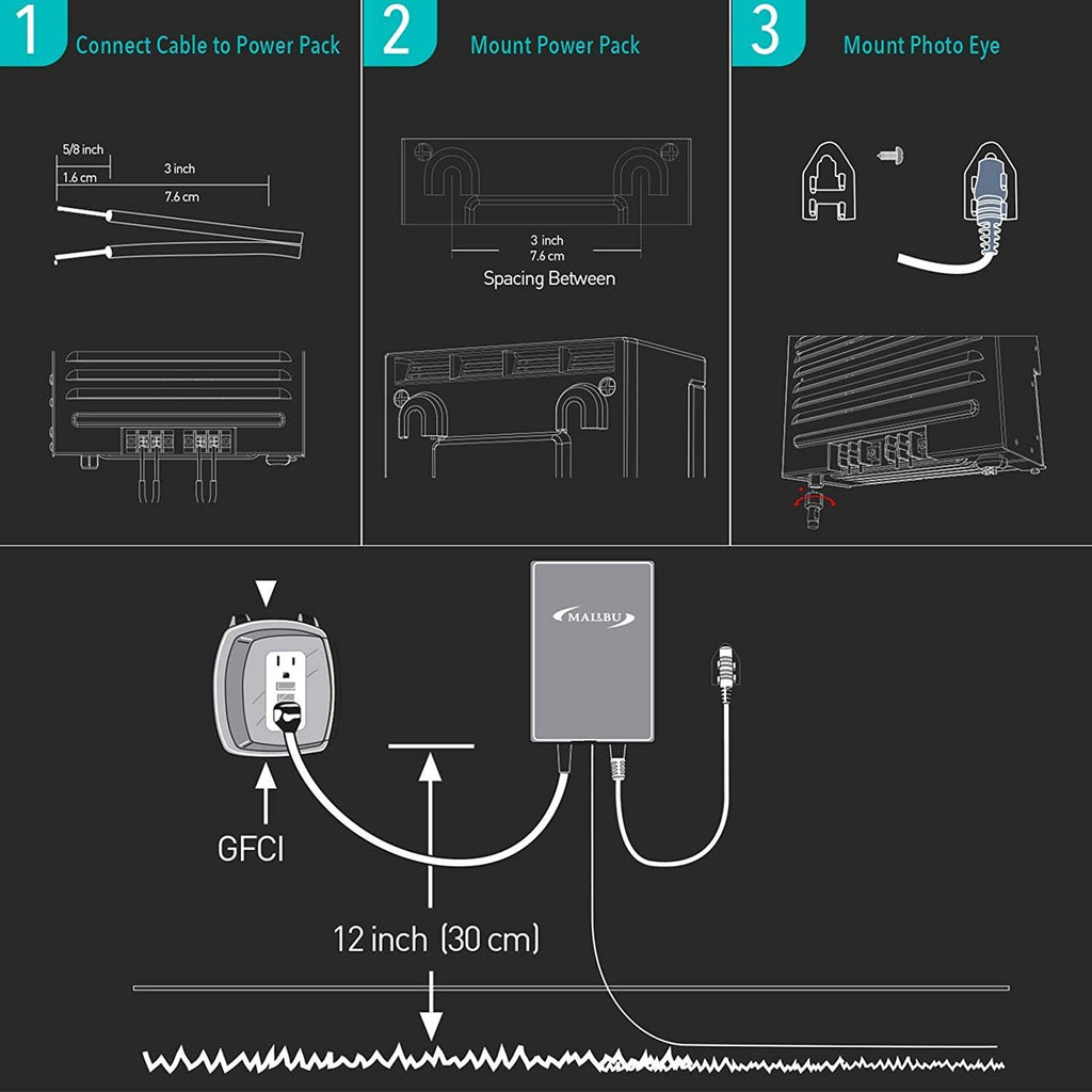 600 Watt Power Pack with Sensor Photo Cell and Weather Shield for Low Voltage Landscape Lighting P8223