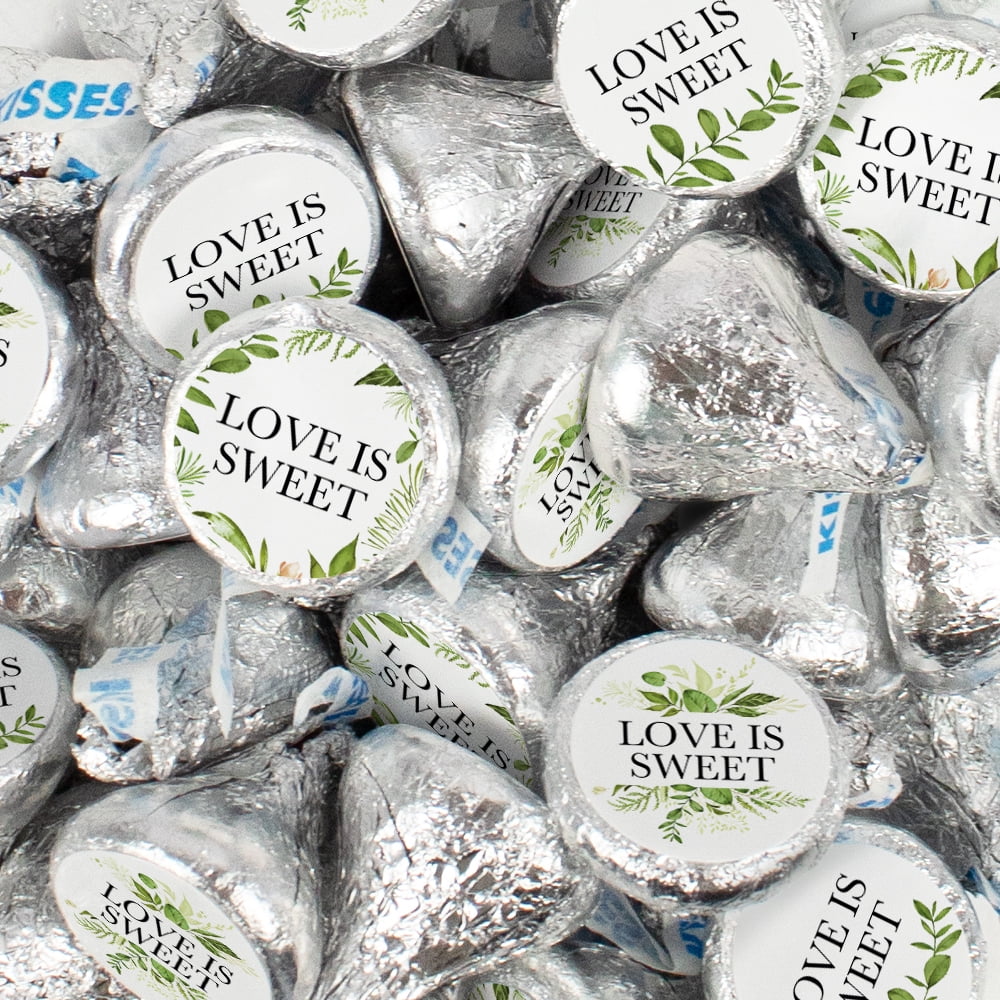 100 Pcs Milk Chocolate Kisses with Stickers B6734