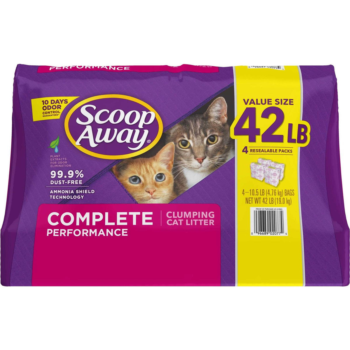 Fresh Scented Clumping Clay Cat Litter, 10.5-lb, Pack of 4 Z34020