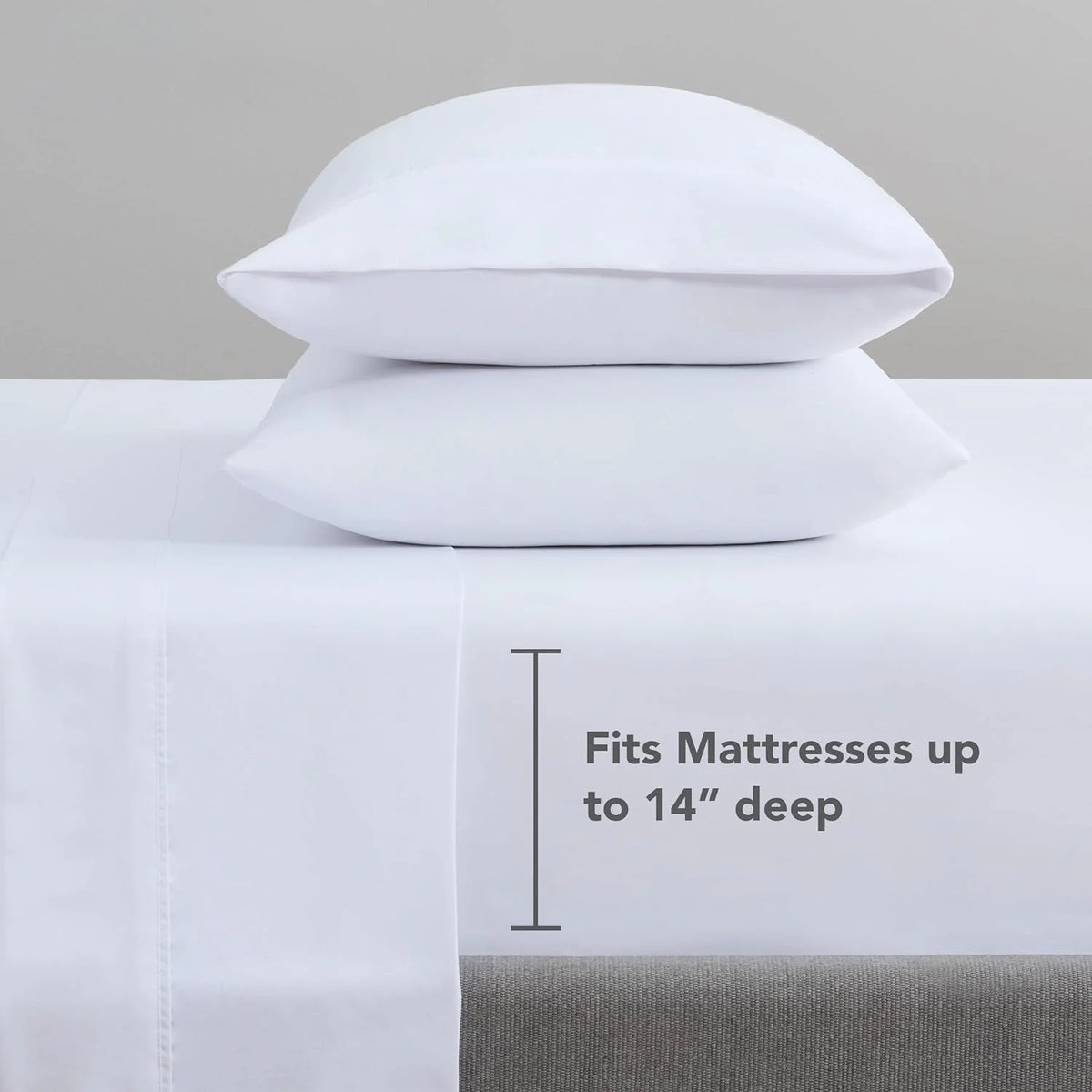 White Pack of 6 Deep Pocket Brushed Microfiber Fitted Sheets W626768