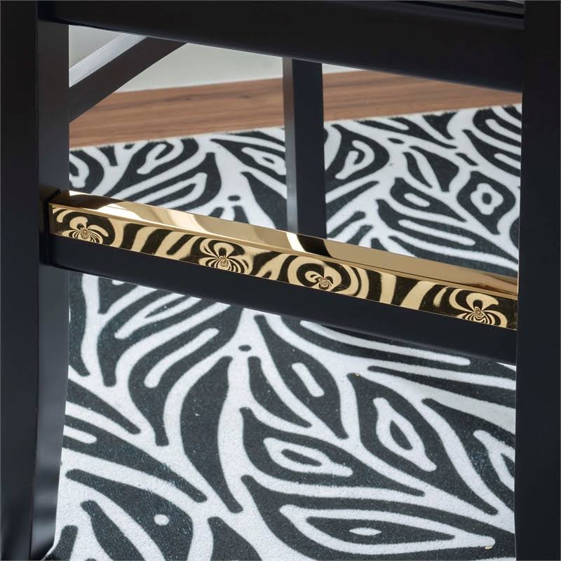 Solid Wood Set of Two Barstools in Black G27599