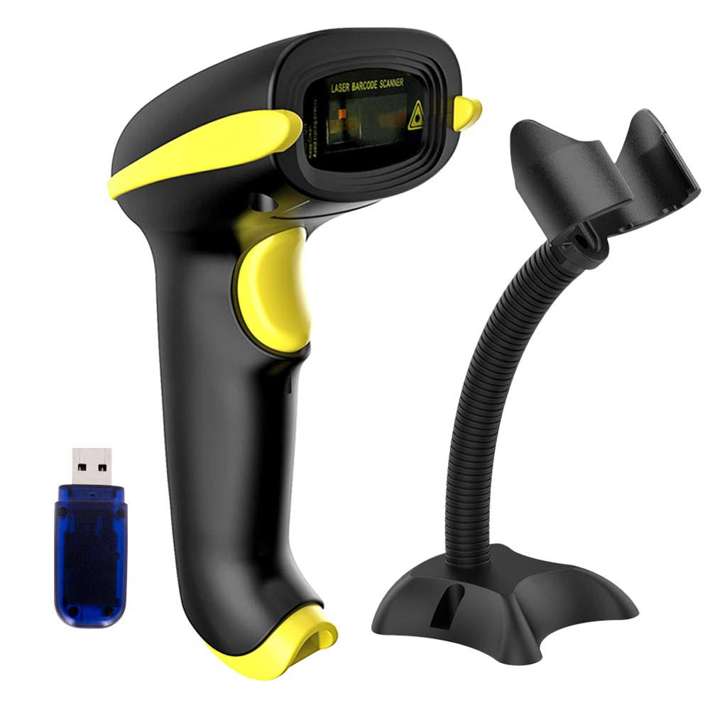 Wireless Barcode Scanner Bluetooth USB 1D Bar Code Reader L60366
