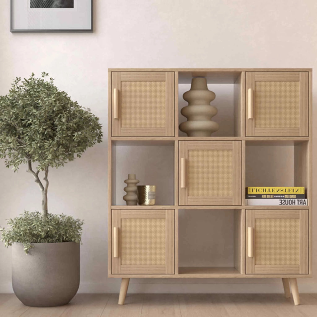 9 Cube Wooden Storage Organizer Cabinet K670193