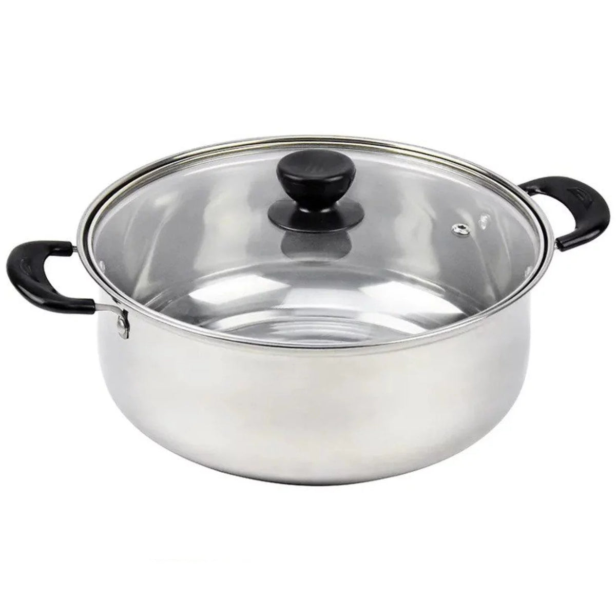 5.5QT Stainless Steel Sauce Pot with Glass Lid M7786
