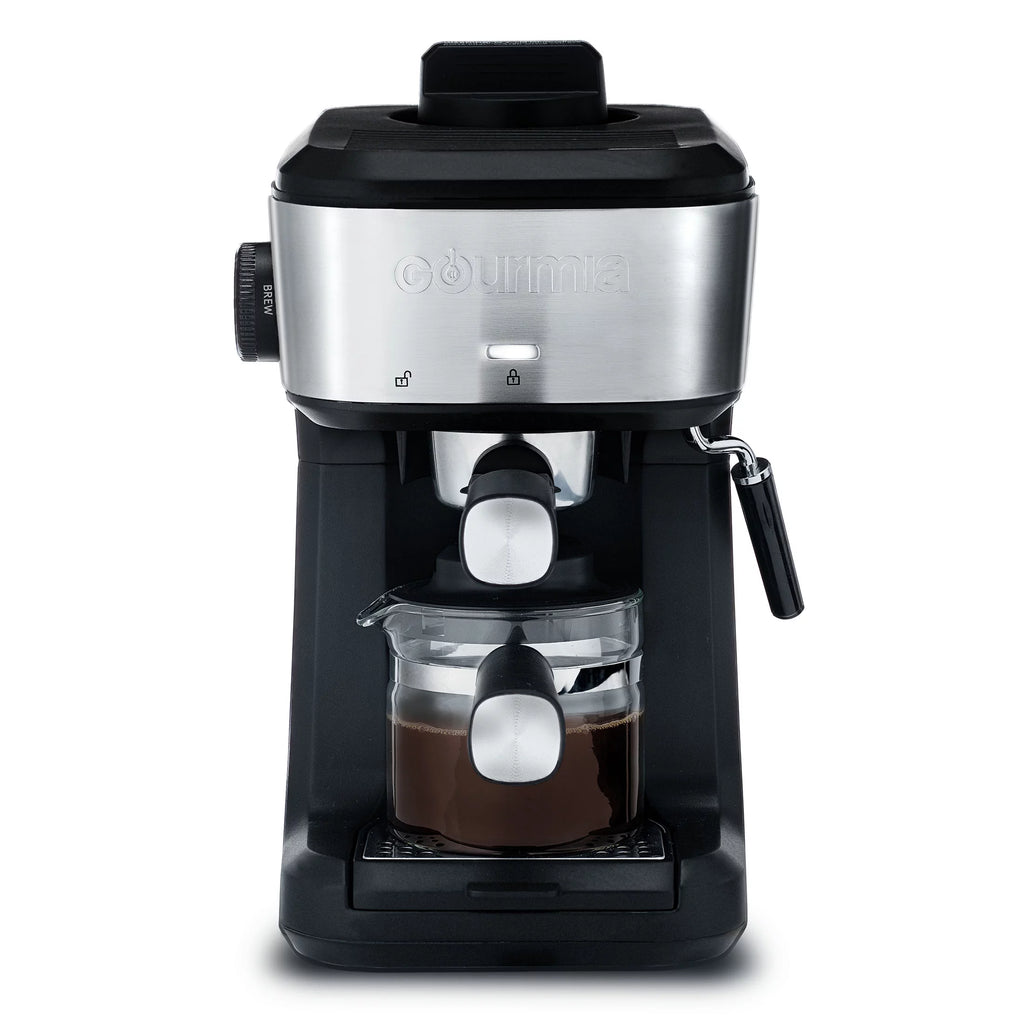 4-Shot Steam Espresso, Cappuccino, and Latte Maker with Frothing Wand G20198