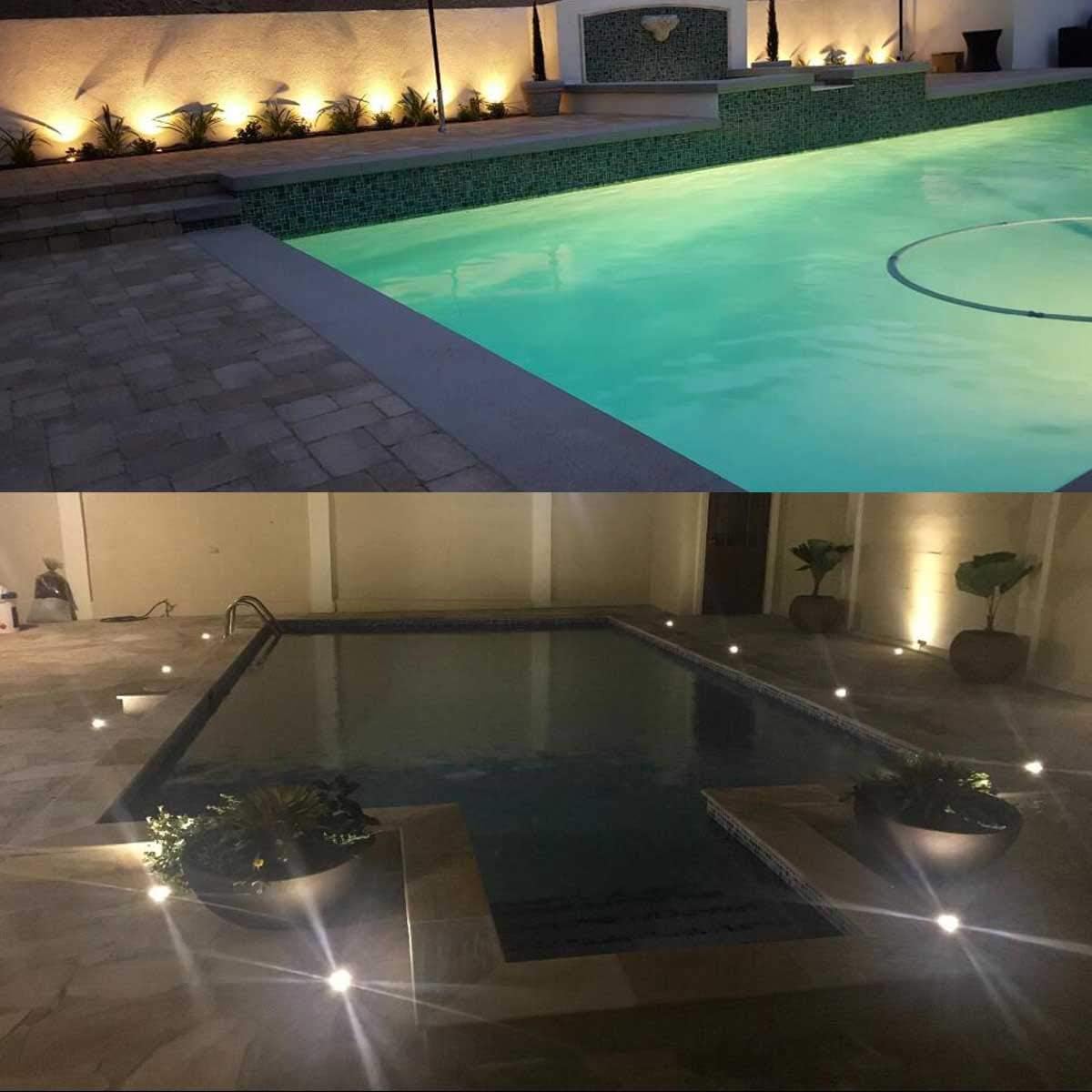 3W 12V-24V IP67 Waterproof LED Well Lights 8 Pack Warm White W17200