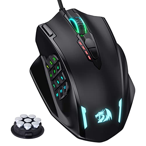 Optical Wired Ergonomic Gaming Mouse with 12 Side Buttons, 12,400 DPI U42524