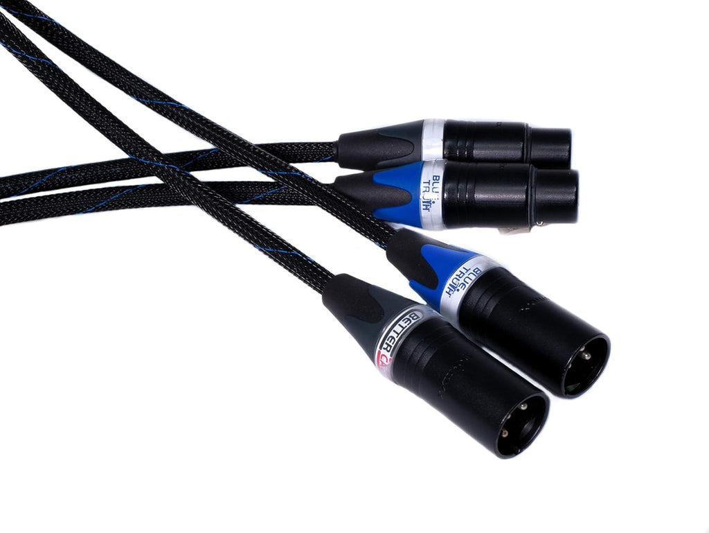 Balanced XLR Cables Stereo Pair Silver/Copper Hybrid Teflon 1.5 Feet V1780