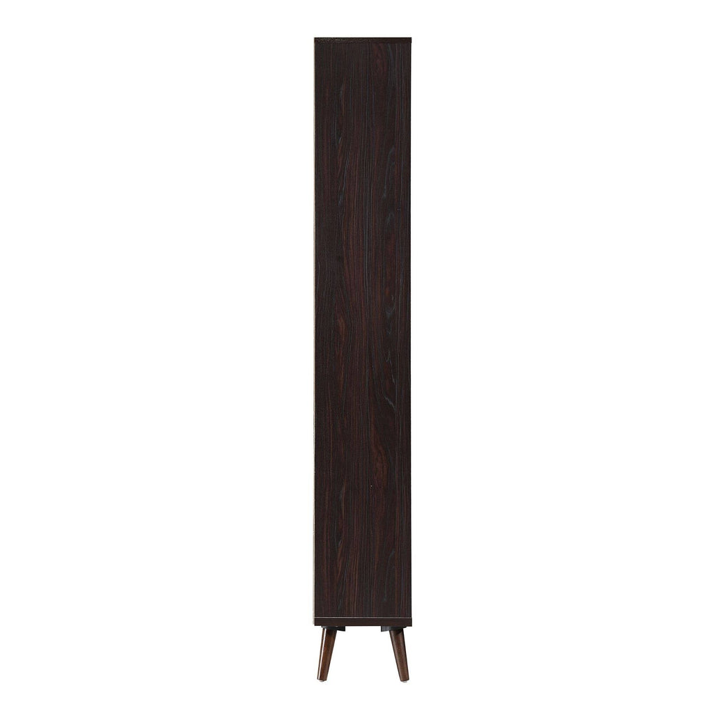 Brown Classical Style 4-Shelves Rectangular Bookcase E869871