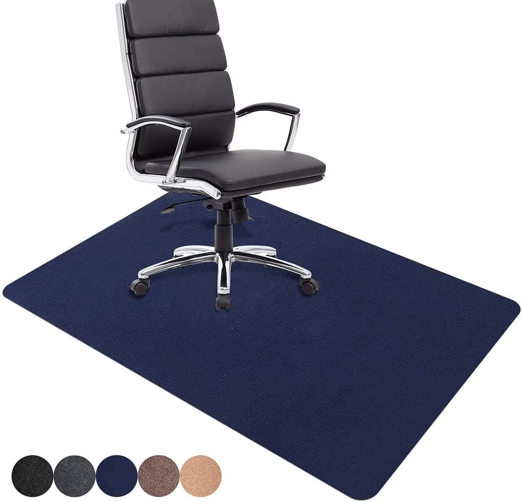 Blue PVC Desk Chair Mat X851367