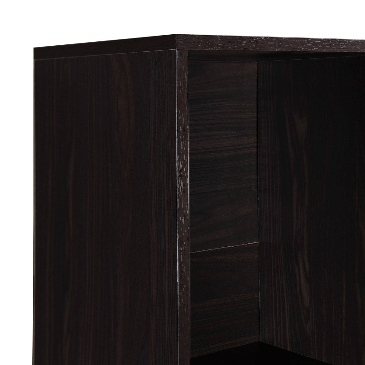 Brown Classical Style 4-Shelves Rectangular Bookcase E869871
