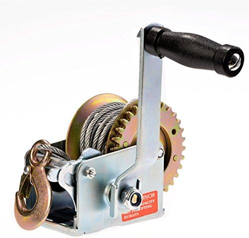 600lb Heavy Duty Hand Winch, 27-Foot Cable, Pack of 2 W9442