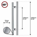 60 inch Brushed Stainless Steel Pull Push Door Handles H8894