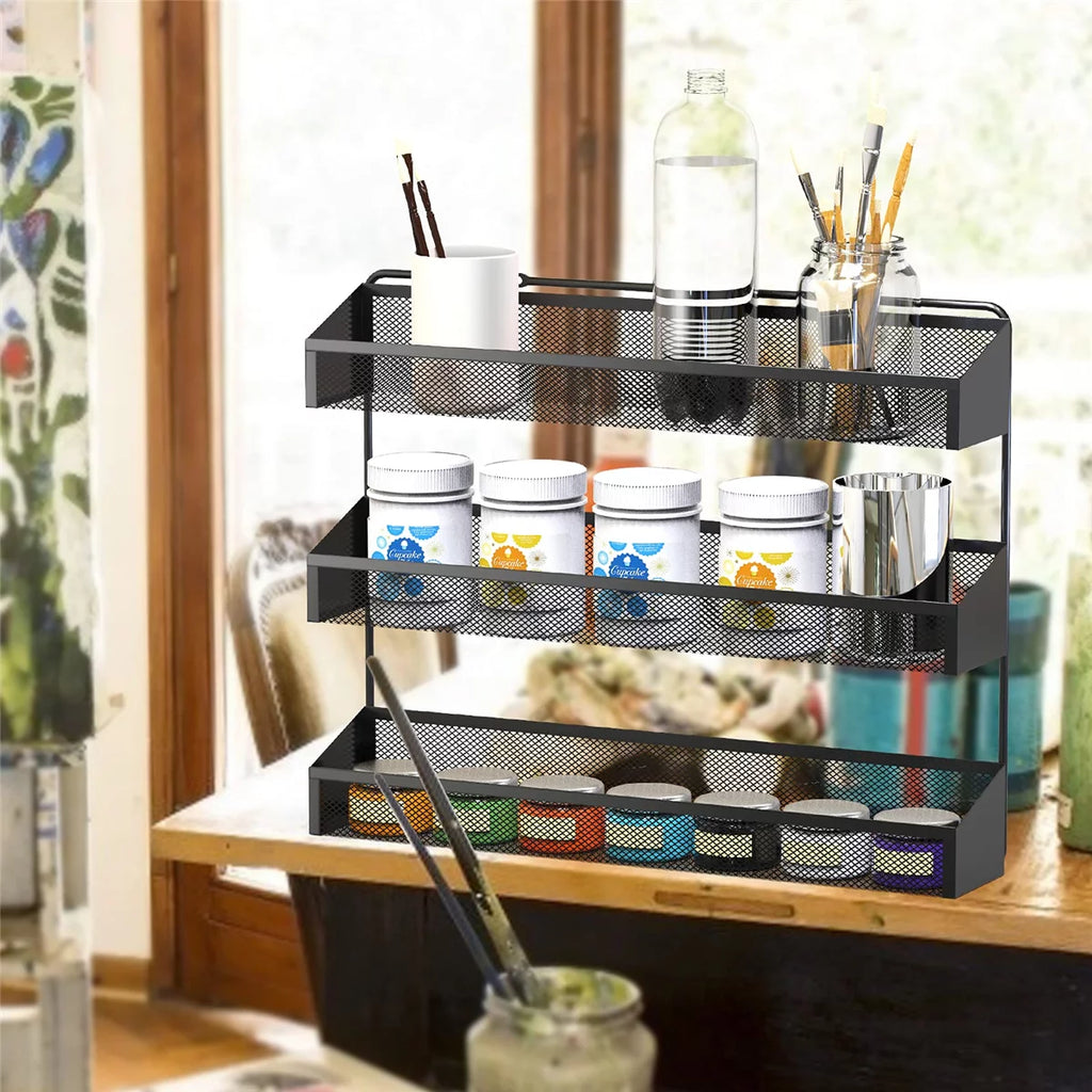 2 Pack 3 Tier Black Spice Rack Organizer V587550