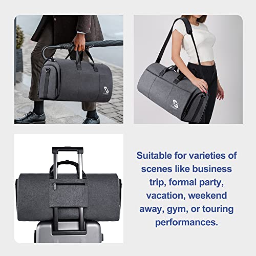 Convertible Garment Bag with Shoe Compartment, Detachable Shoulder Strap U929449