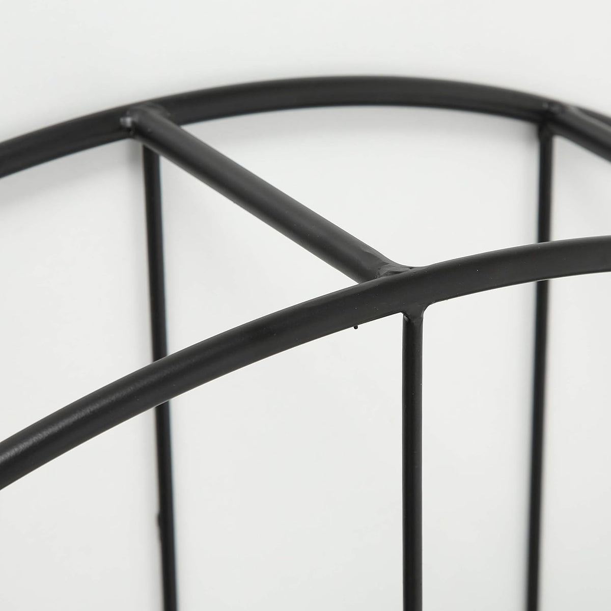 Black Iron Round Metal Wall Shelf, 4 Levels S100