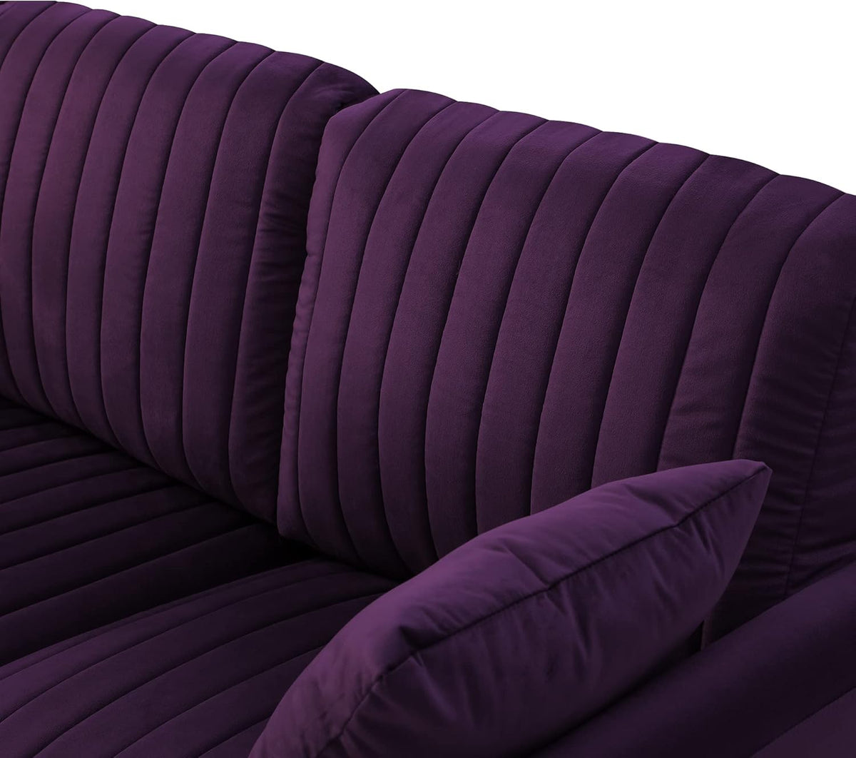 Purple Velvet Accent Chair with Gold Legs I36587