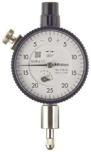Dial Indicator, White Dial, 0-25-0 Reading V315