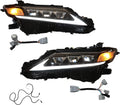 Upgrade Full LED Headlights Assembly with Sequential Turn Signal, Left+Right Pair P1725