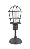 Wire Cage Metal Accent Lamp, Sand Black Finish, 11 1/2 inch High K1270