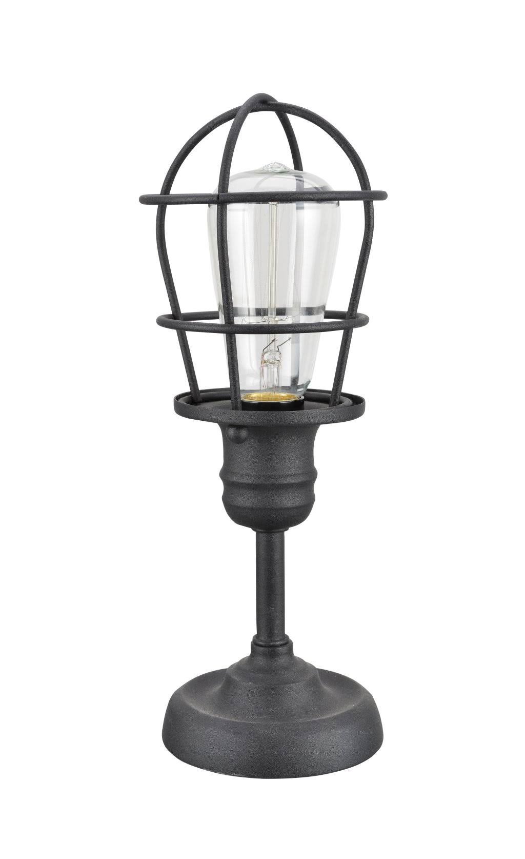 Wire Cage Metal Accent Lamp, Sand Black Finish, 11 1/2 inch High K1270