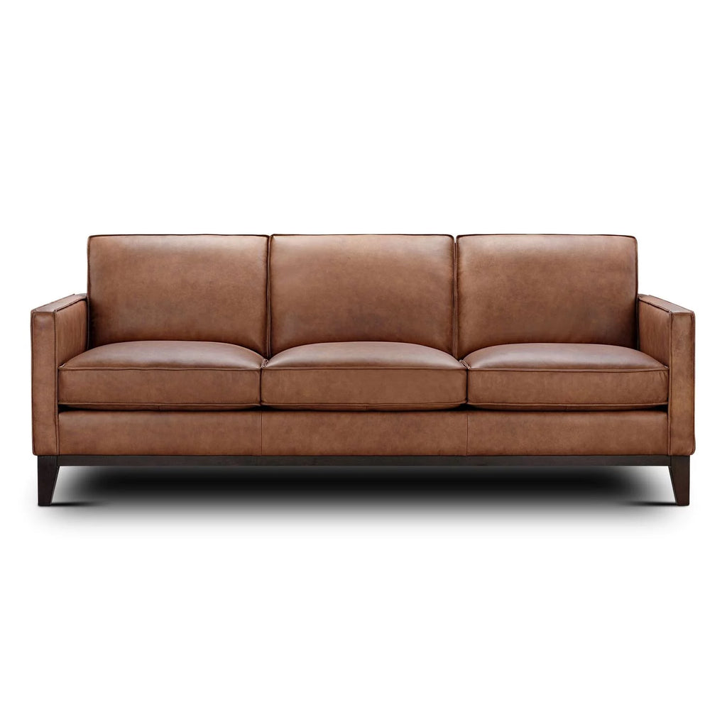 86" Brown Top Grain Leather Sofa C7597