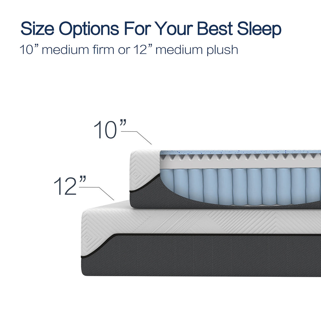 Queen Medium Firm Gel Memory Foam Spring Mattress K721386