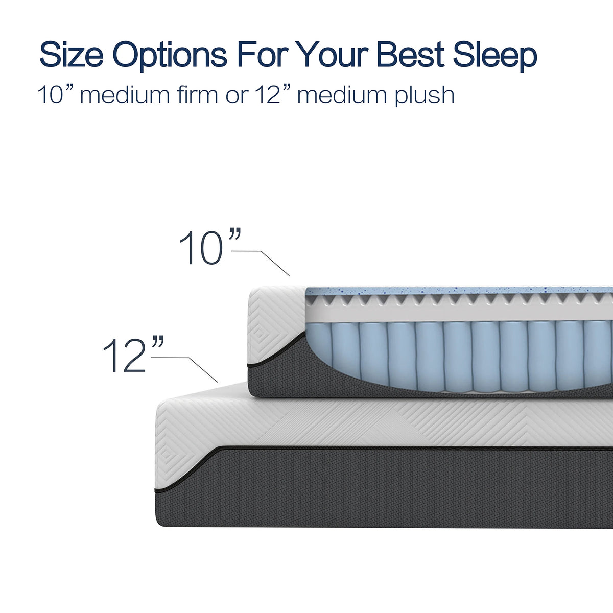 Queen Medium Firm Gel Memory Foam Spring Mattress K721386