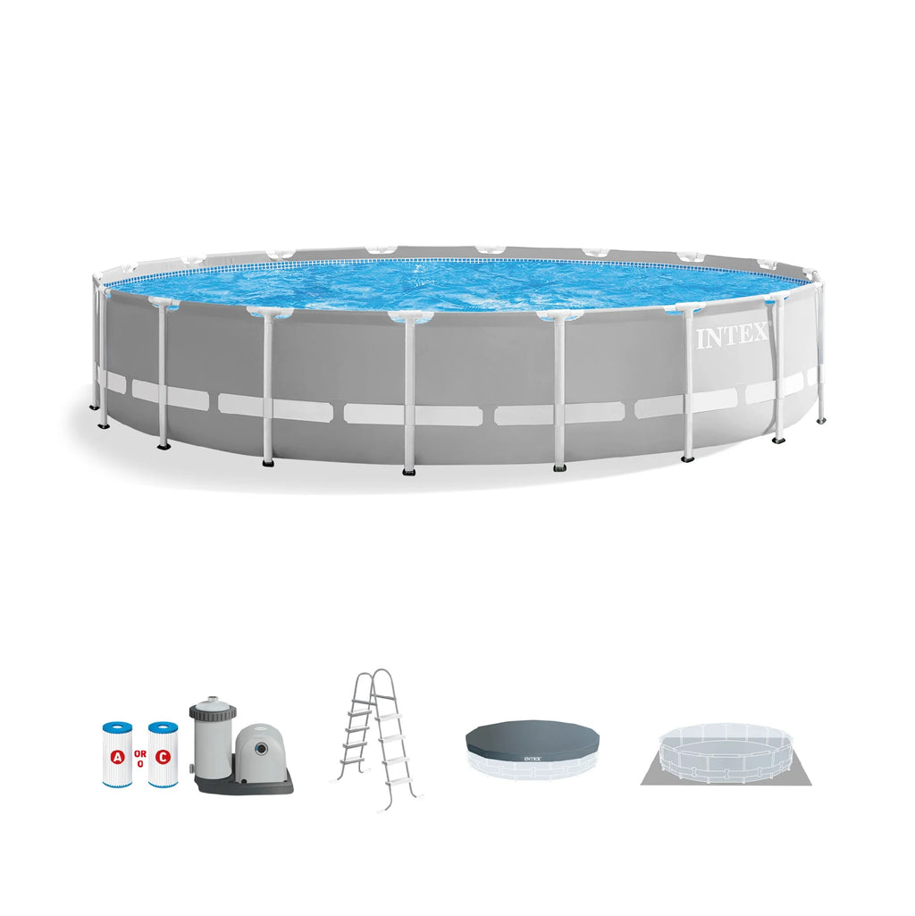 10ft x 30in Prism Frame Above Ground Swimming Pool & Filter Pump G351