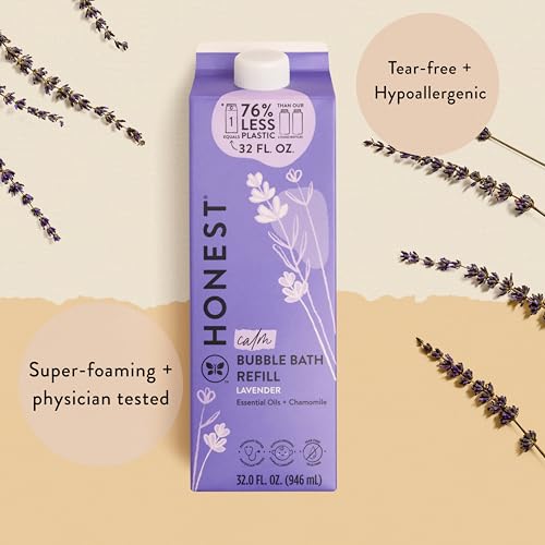 Foaming Bubble Bath, Tear-free, Hypoallergenic, Lavender, 12 fl oz O194289