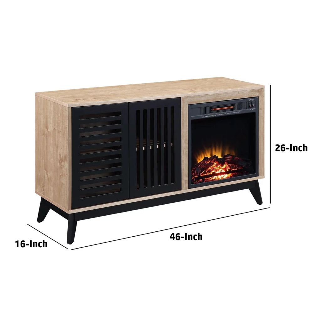 46 Inch Wood Console Table Electric Fireplace J520