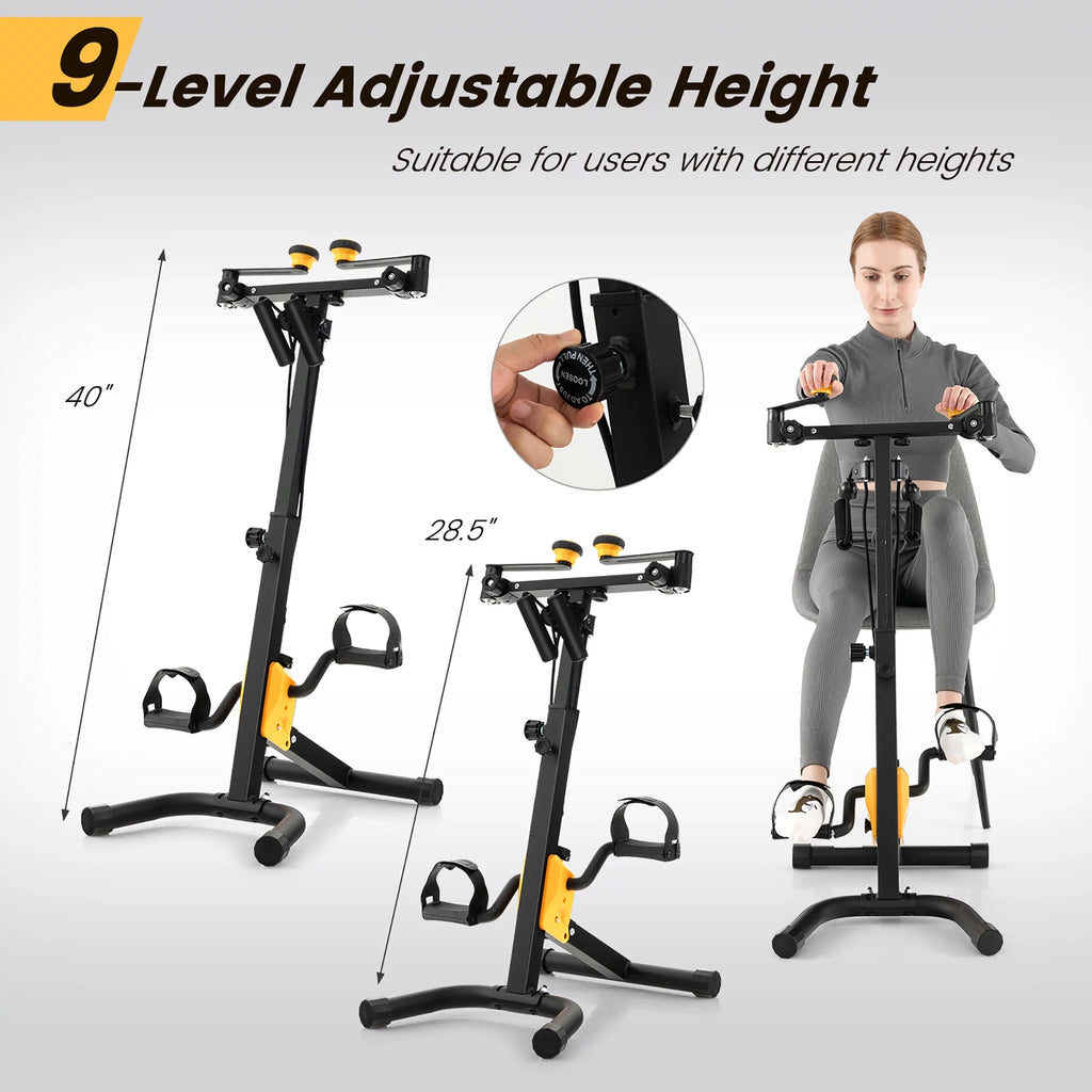 Folding Pedal Exercise Bike with Adjustable Resistance U859119