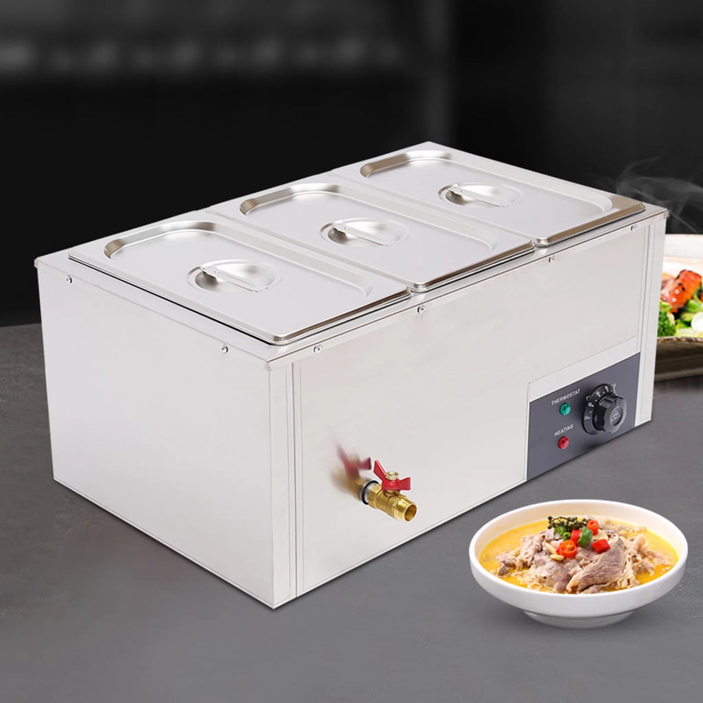 7L Stainless Steel 3 Pan Electric Food Warmer O483126