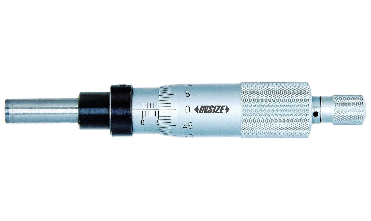 Mechanical Micrometer Head, Range 0 in to 1 in, Flat Spindle P72745