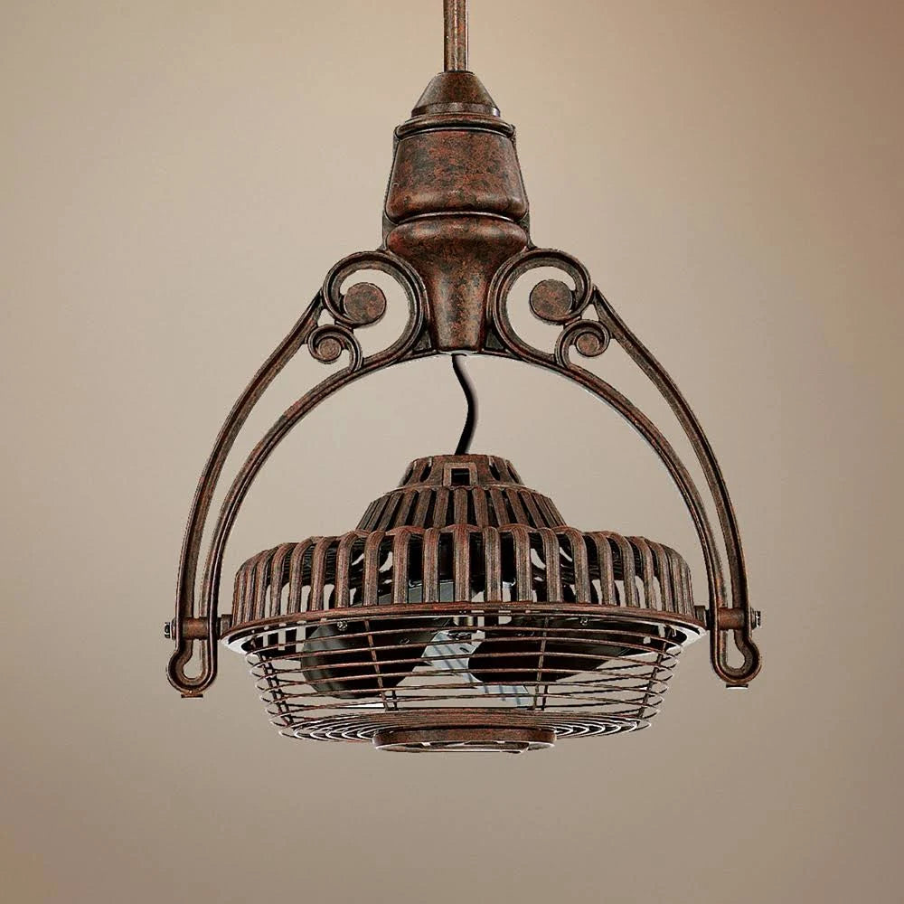 Rust Tilt-Adjust Cage Ceiling Fan Q14214
