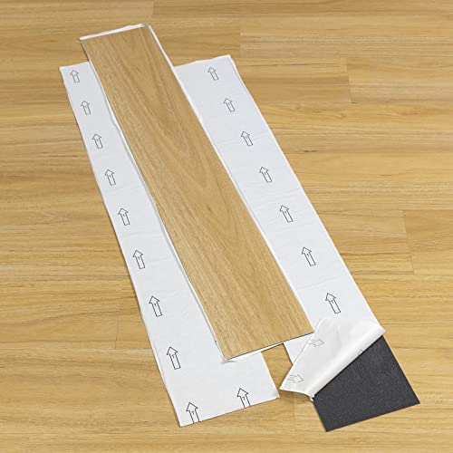 Gray Wood Grain Peel and Stick Vinyl Floor Tile, 36 Planks 54 Sq.Ft 2mm Thick R842