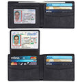 Genuine Leather Bifold Wallet with 2 ID Window F567