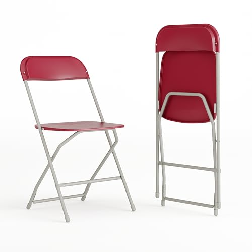 Set of 2 White Plastic Folding Chairs B2657