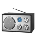 Black Wooden Desktop Bluetooth Radio K43324