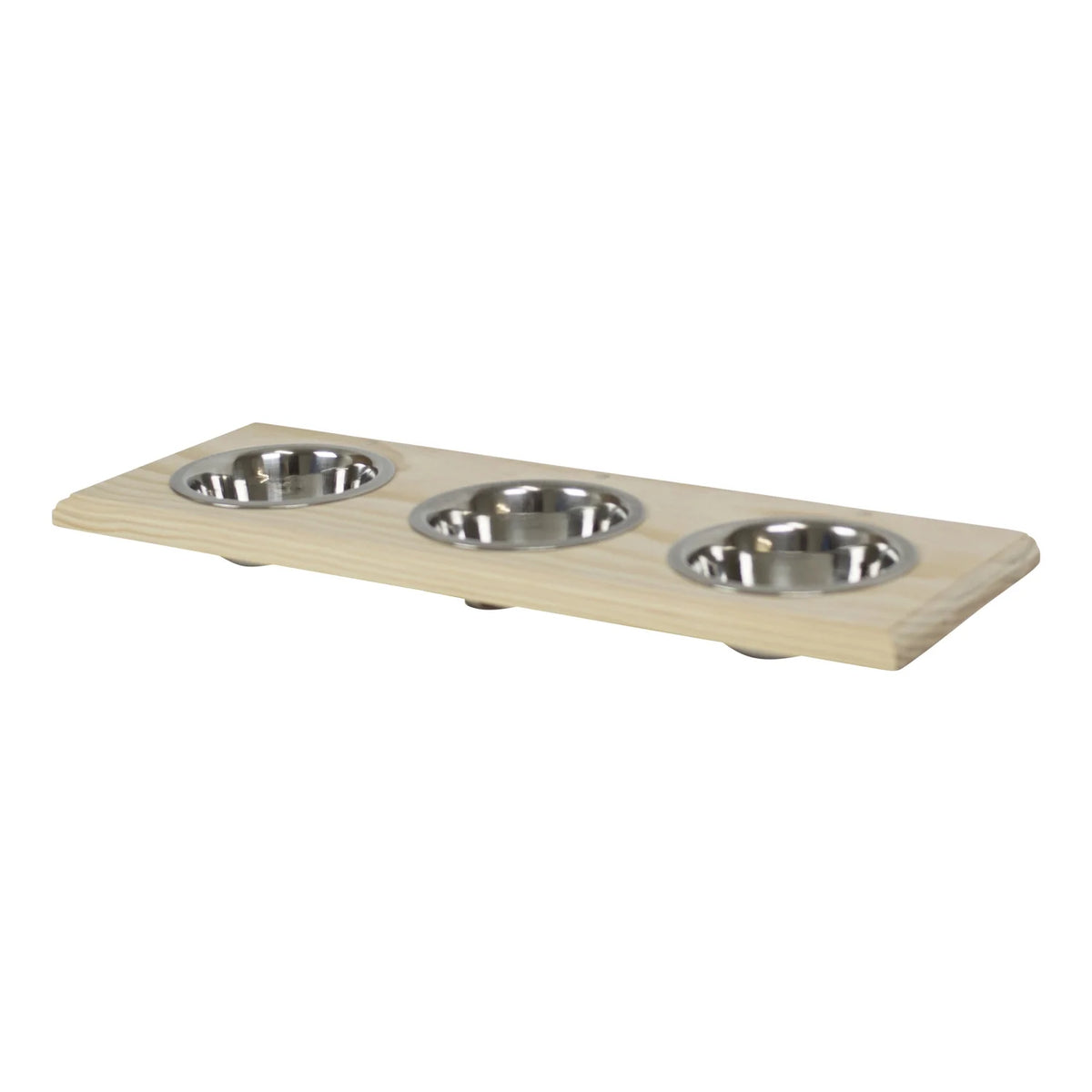 Unfinished Wood Pet Food Holder W654