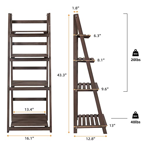 4 Tier Wooden Plant Stand H845