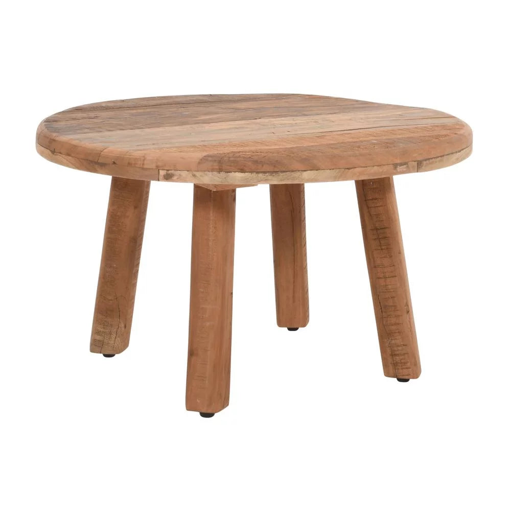 24" Round Rustic Solid Wood Coffee Table A2214