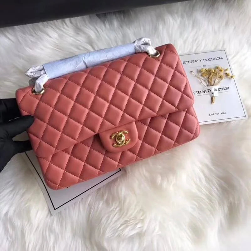 Lambskin Leather Flap Bag E569