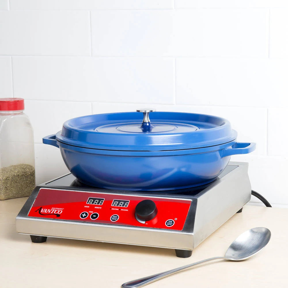 4.5 Quart Blue Cast Aluminum Braiser Pan G21810