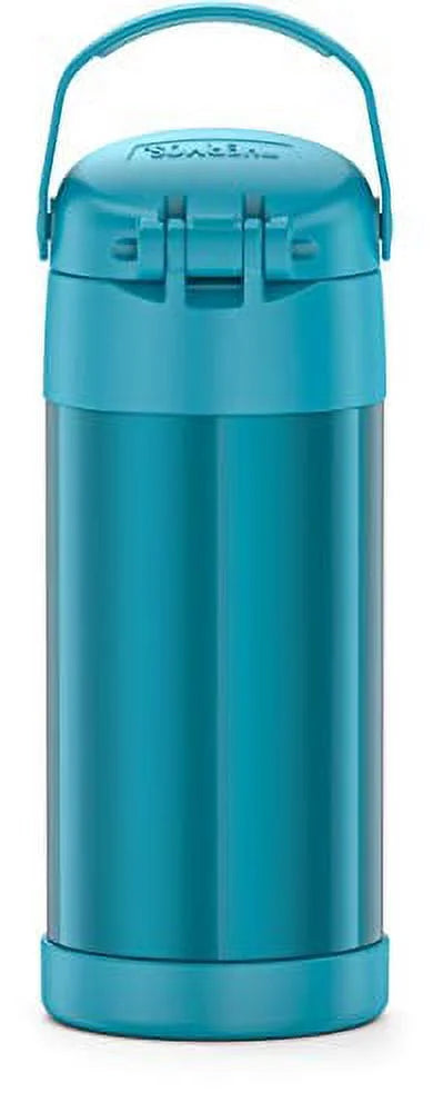 Teal 12 Ounce Stainless Steel Vacuum Insulated Kids Straw Bottle N7677